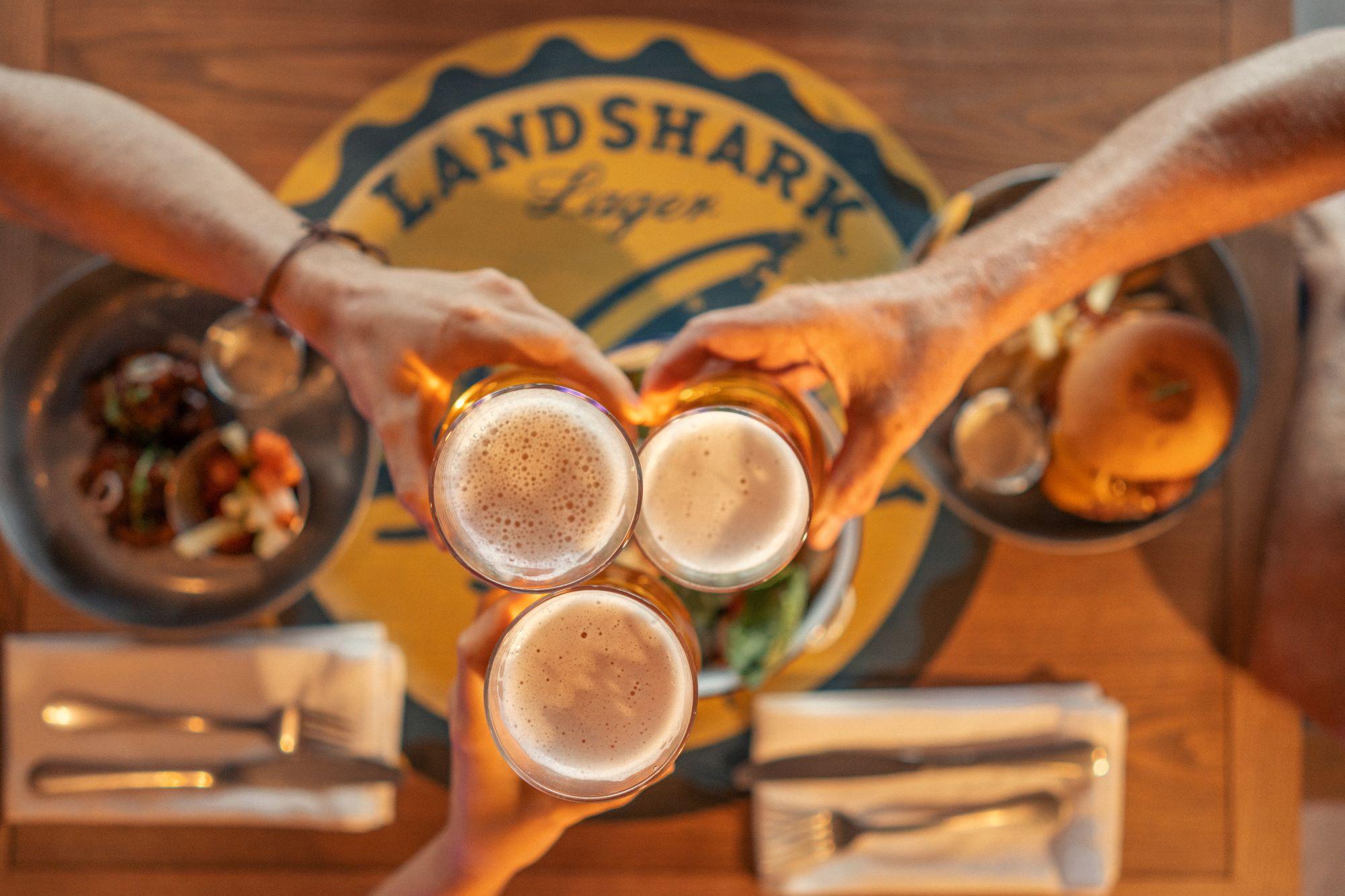 beer toasting