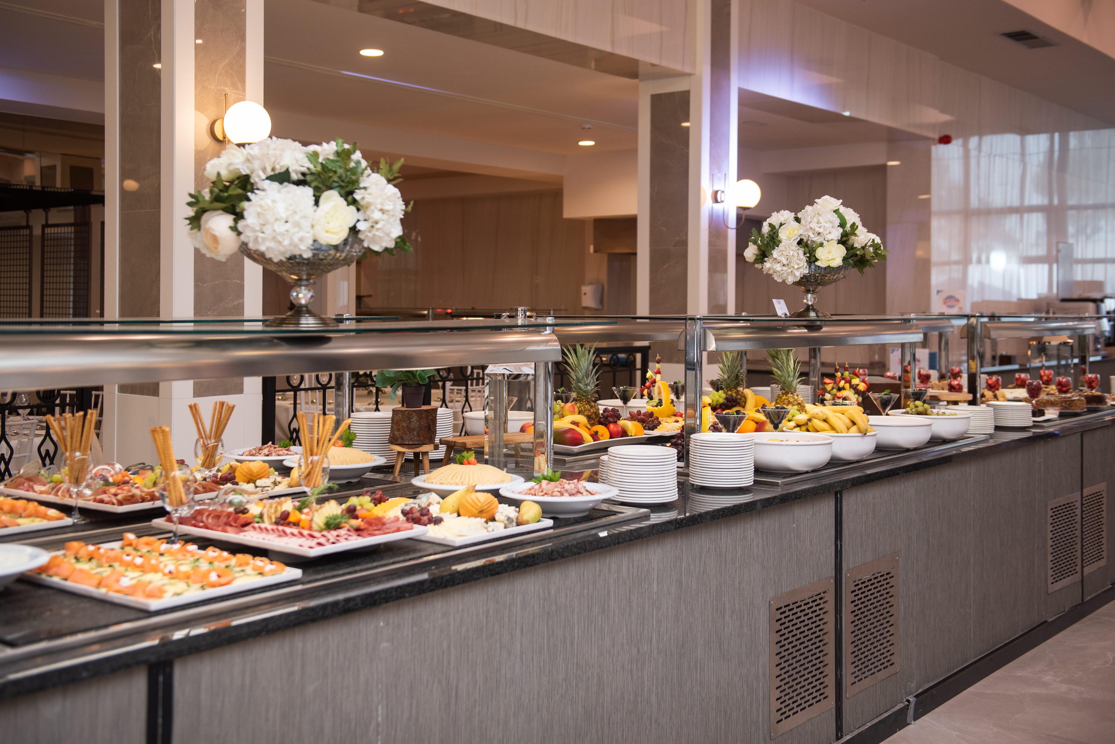 Beautifully displayed assortment of dishes.