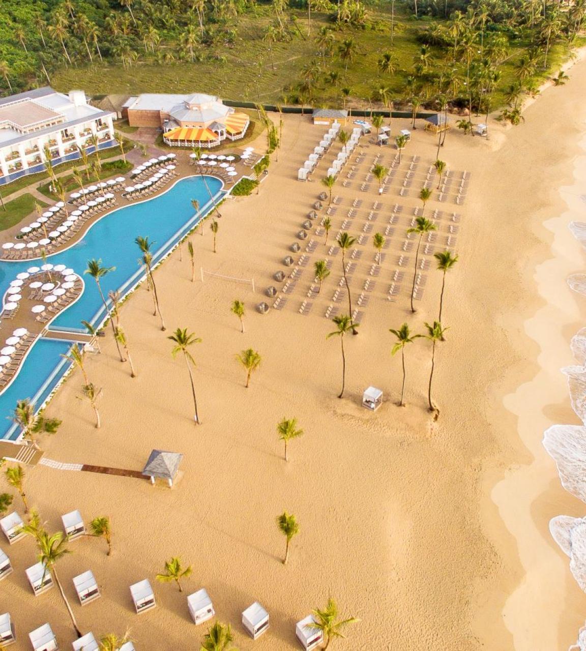 Aerial beach overview