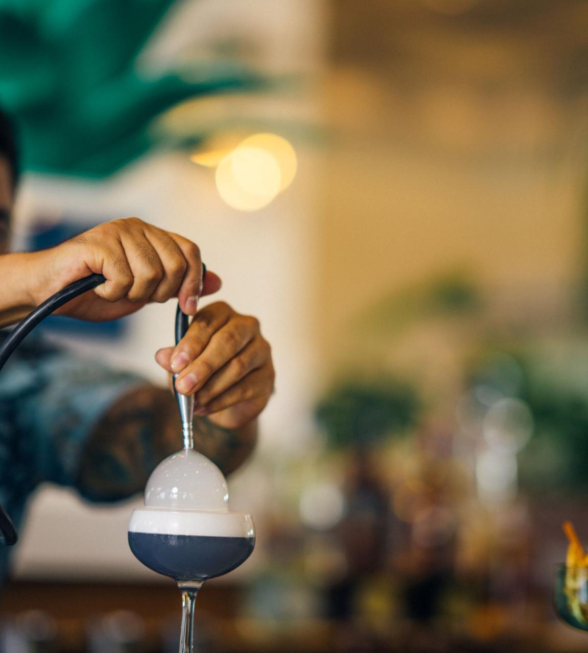 bartender making a drink