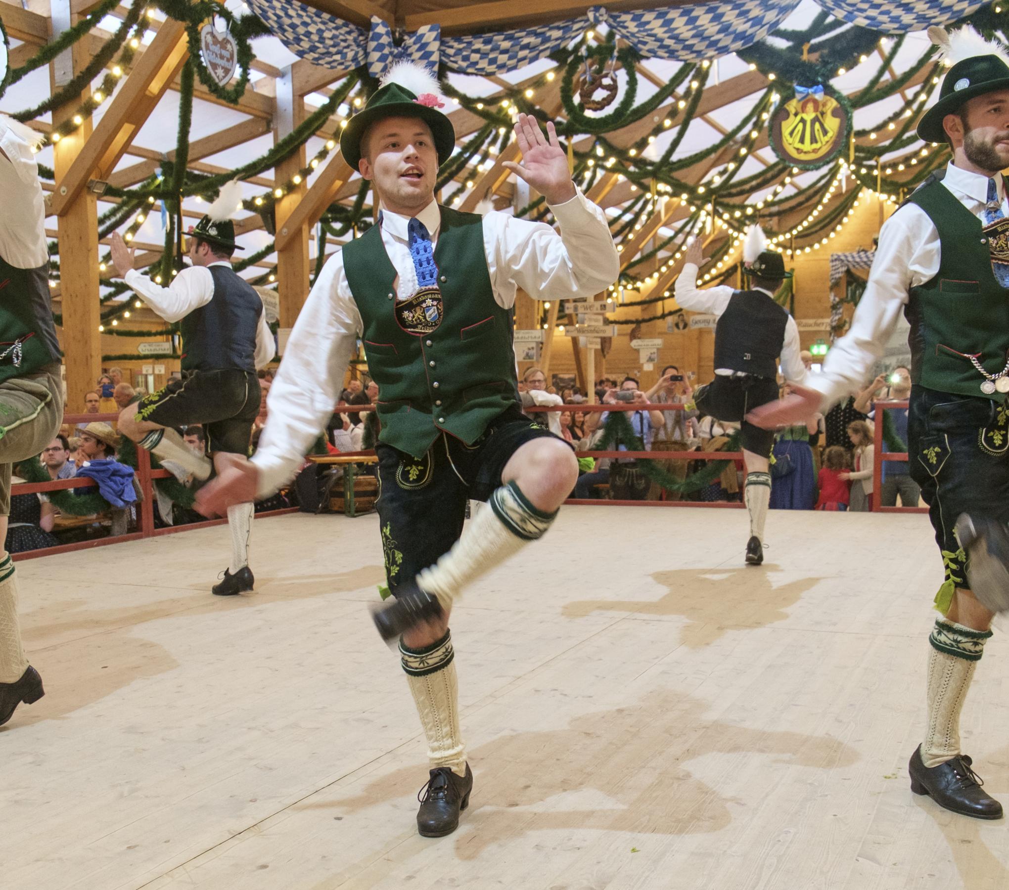people performing a dance for oktoberfest