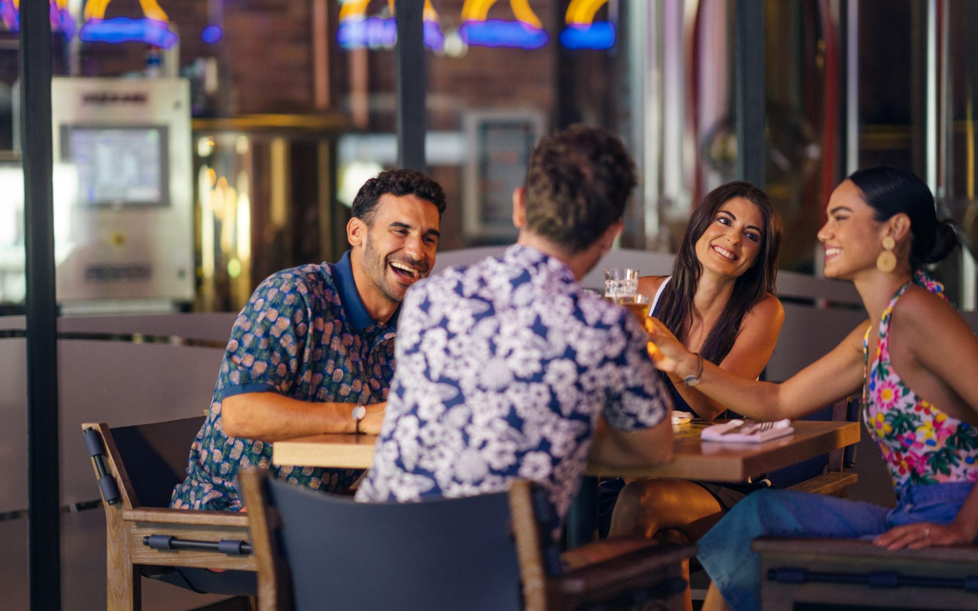 group in a restaurant