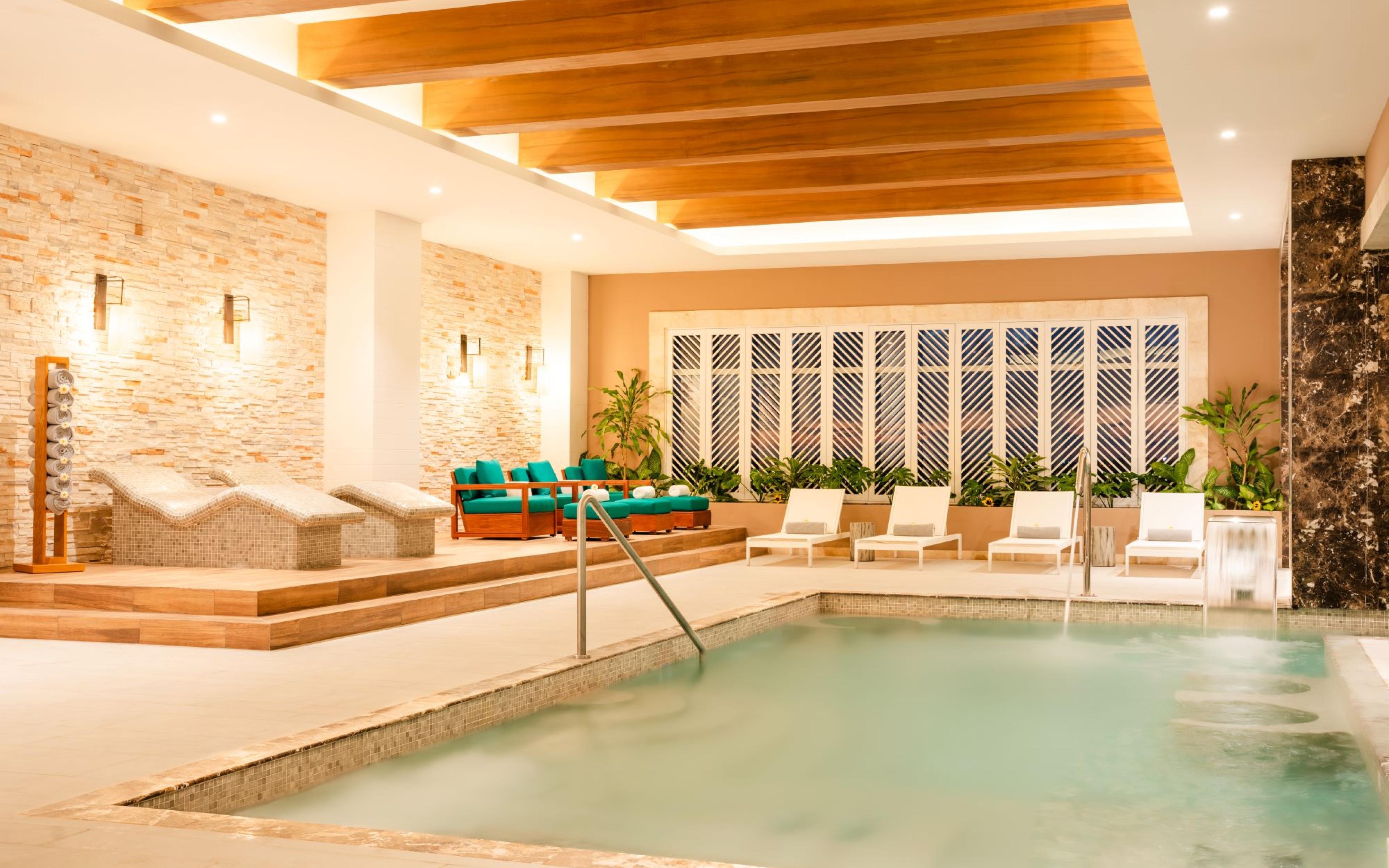spa with a pool