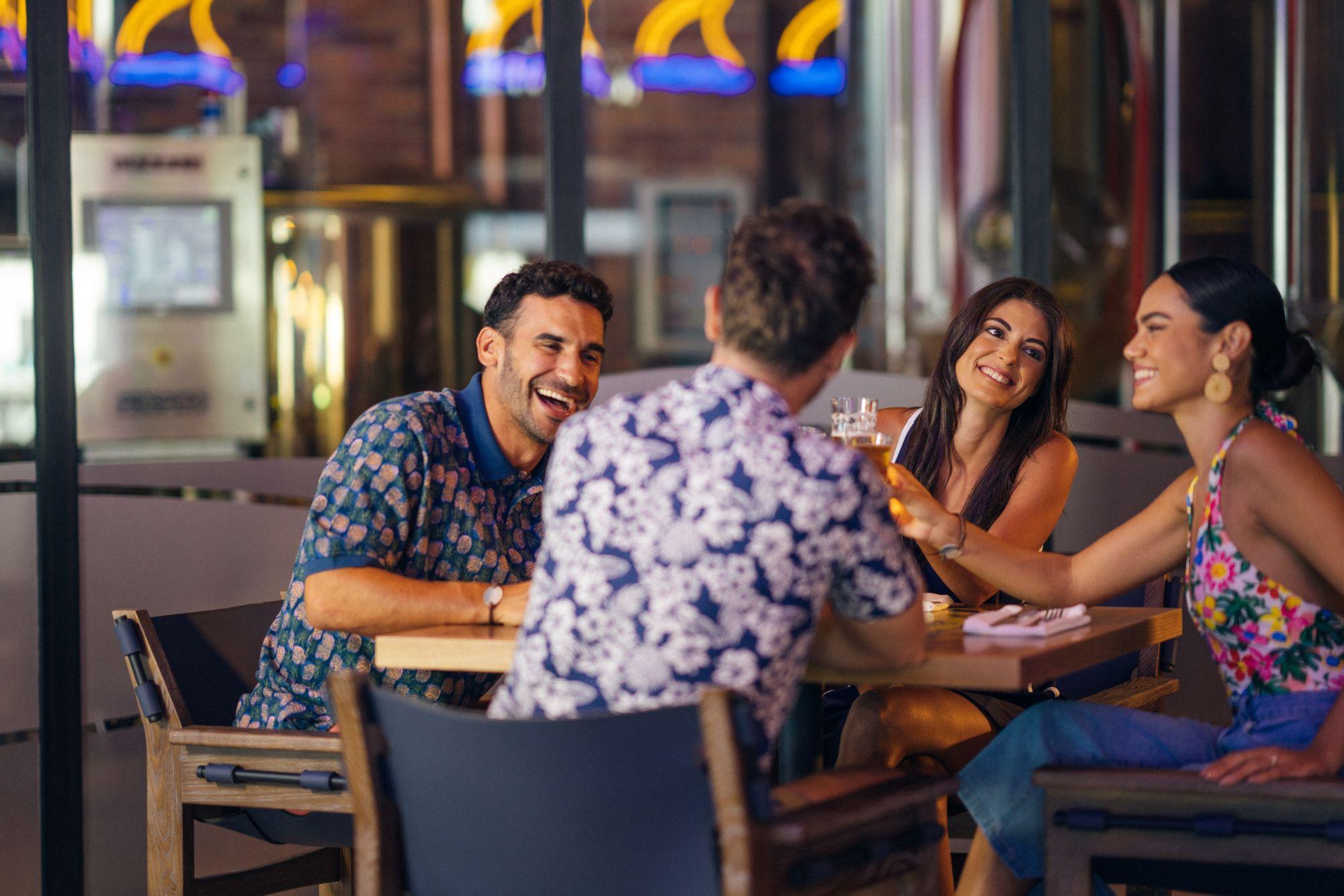group in a restaurant